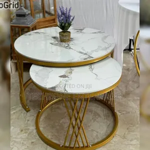 Modern Luxury 2 in 1 Pure Executive Marble Nesting Tables 