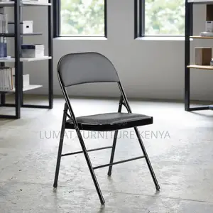 Moderm Black Leather Foldable Chair