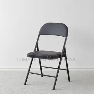 Moderm Black Leather Foldable Chair