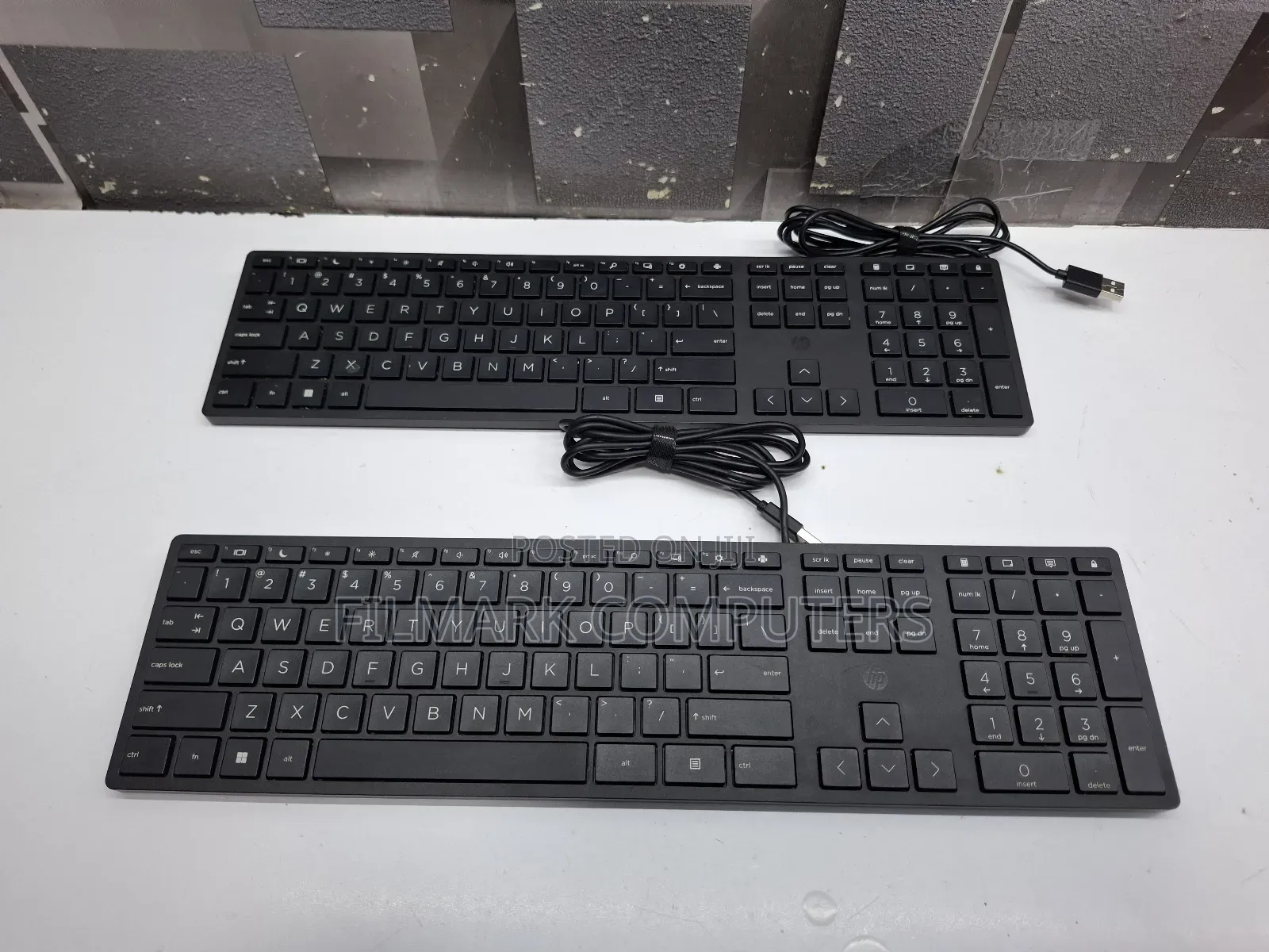 Original Hp Desktop 320k Slim Wired Qwerty Keyboard - Black