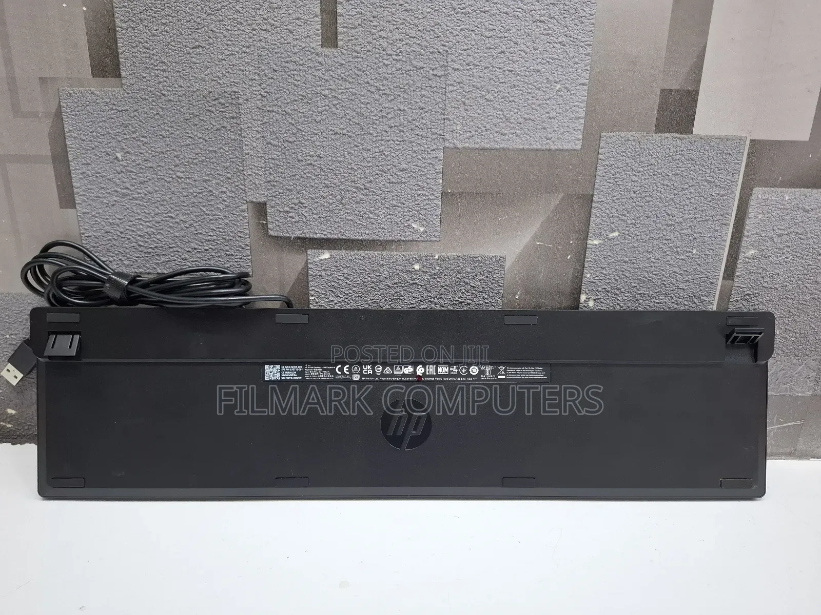 Original Hp Desktop 320k Slim Wired Qwerty Keyboard - Black