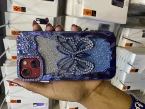 Mobistyle iPhone 13 Cover With Luxury Glitter Cute Butterfly