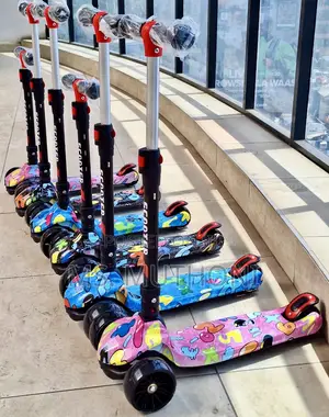 Age 3-12 Kids Adjustable Scooter With Light
