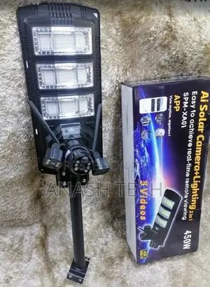 450w V380 Pro CCTV Solar Street Light Camera Waterproof PTZ