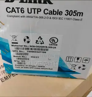 D-Link Cat6 Utp 24awg PVC Cable Roll 305m