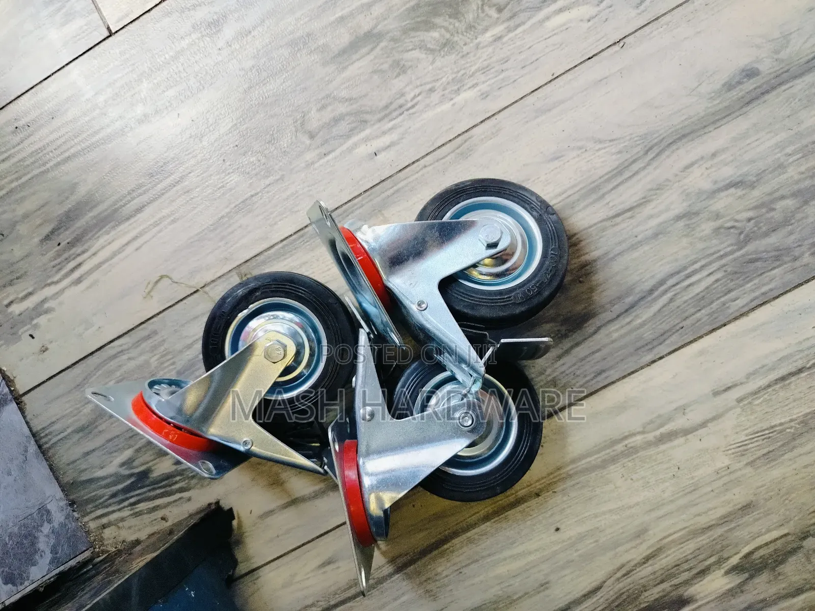 4" Brake Rubber Casters