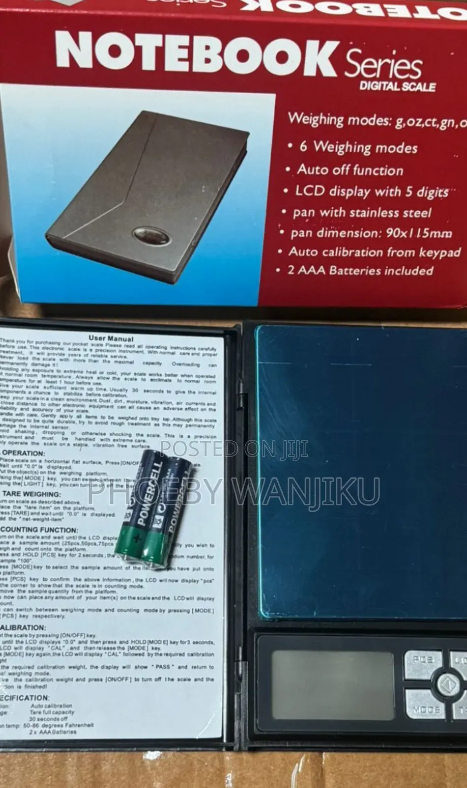 Notebook 500gram Digital Scale
