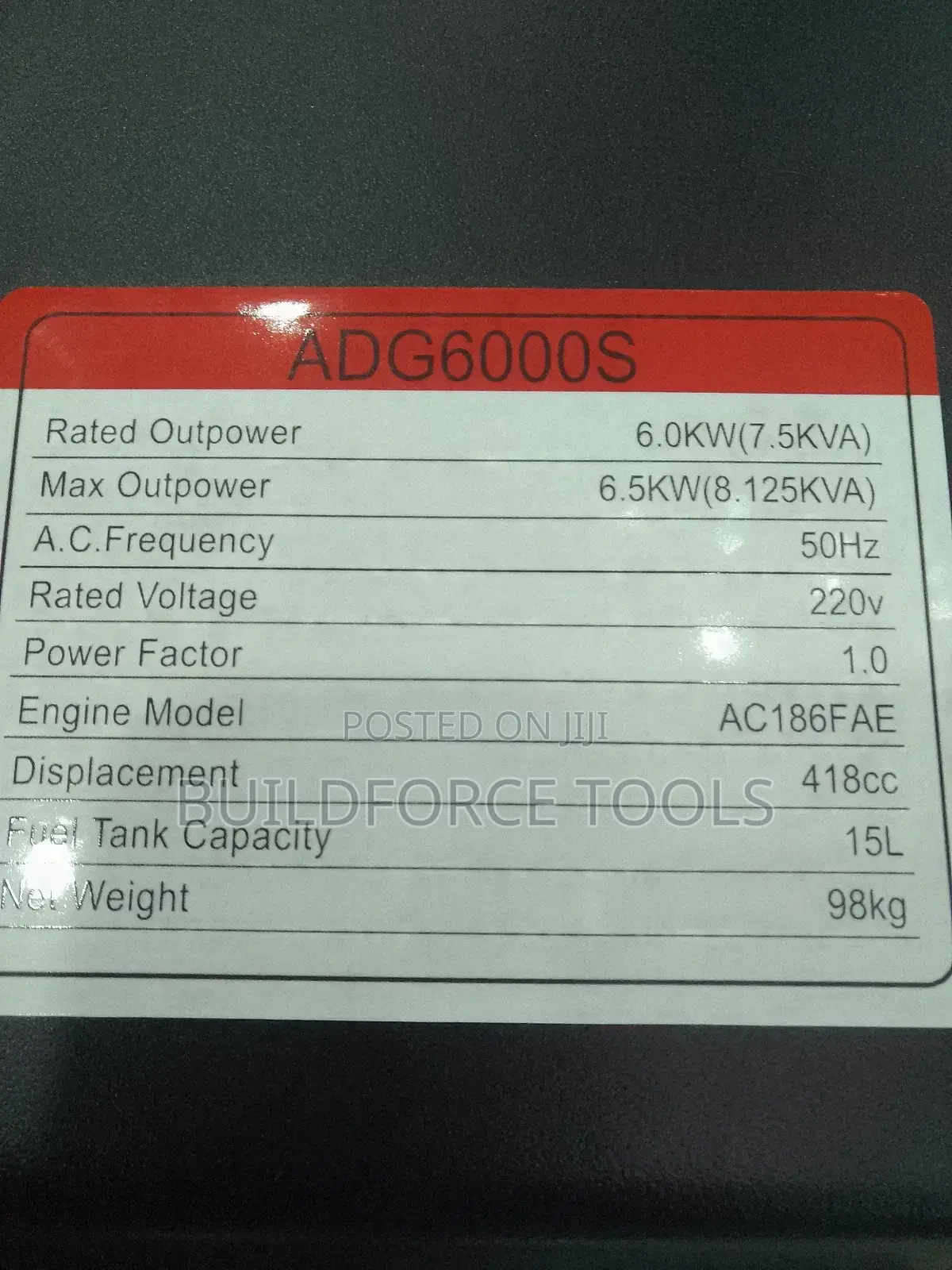 Hisaki Adg6000s 8kva Diesel Keystart Generator