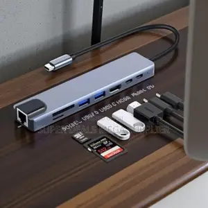 8 in 1 Type C Multi Function Docking Station Hdmi Ethernet Hub