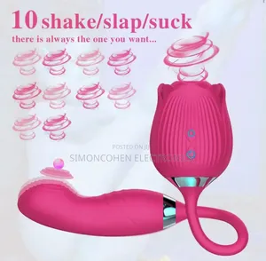 2in1 Rose Toys Nipple Clitoral Sucking Rose Vibrator Sex Toys