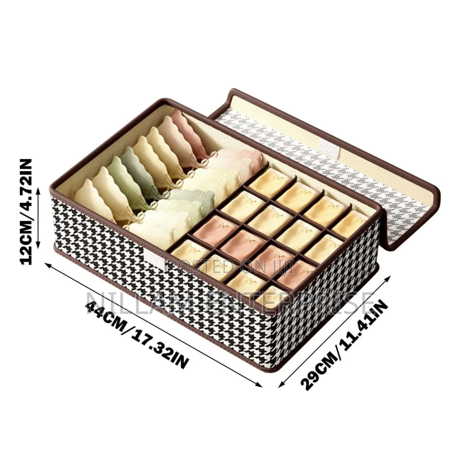 17 Grid Foldable Undergarment Organizer*