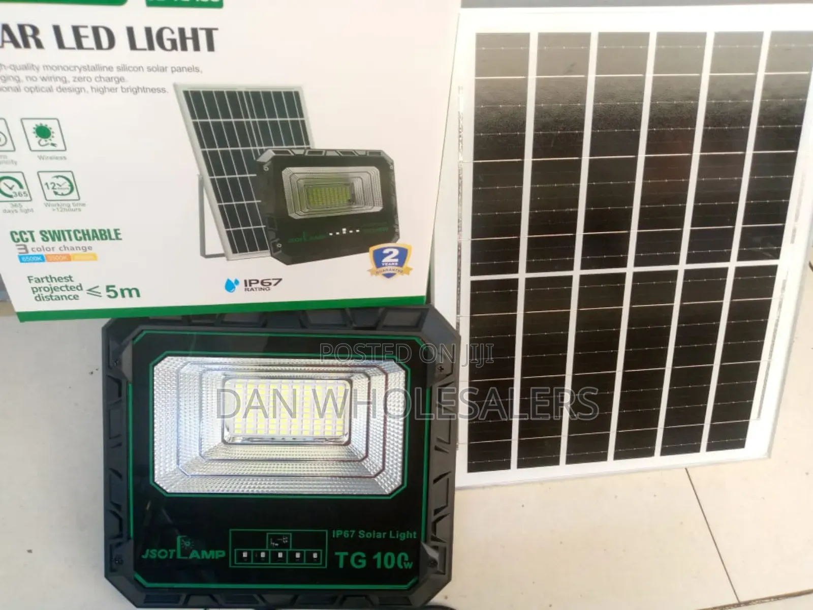 Jsot Tg100 Solar Led Light - 100w Auto-on Security Light