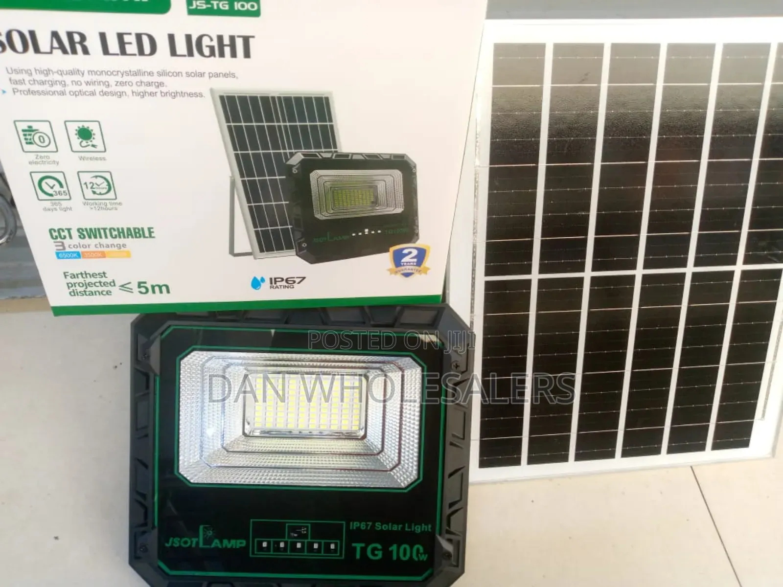 Jsot Tg100 Solar Led Light - High-Power 100w Solar Beam