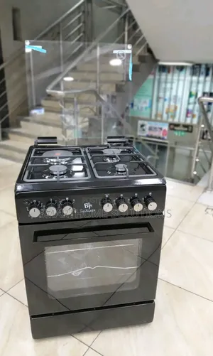 Bjs Standing Cooker 3 Gas 1 Electric Plate Bjs (Black)