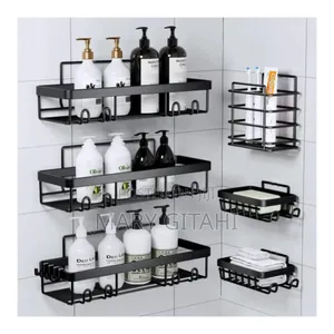 6-Pc Spacious Shower Caddy - Spacious Bathroom Shower Organizers