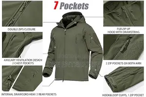 Tactical Softshell Waterproof Jacket -Army Green