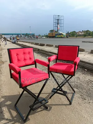 Makeup Chair, Red and Black 