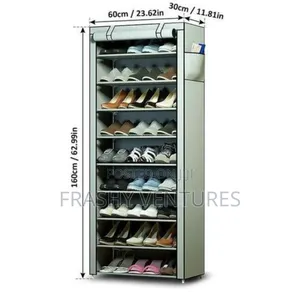Single Column Shoe Rack With Zipper