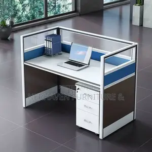 Open Plan Office Workstation With Cable Management