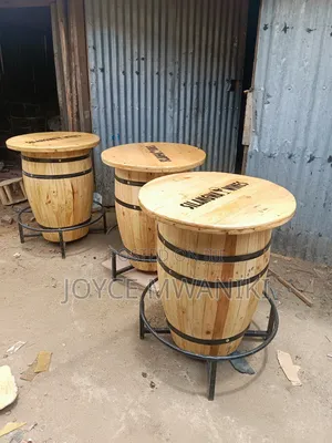 Branded Barrel Bar Tables 