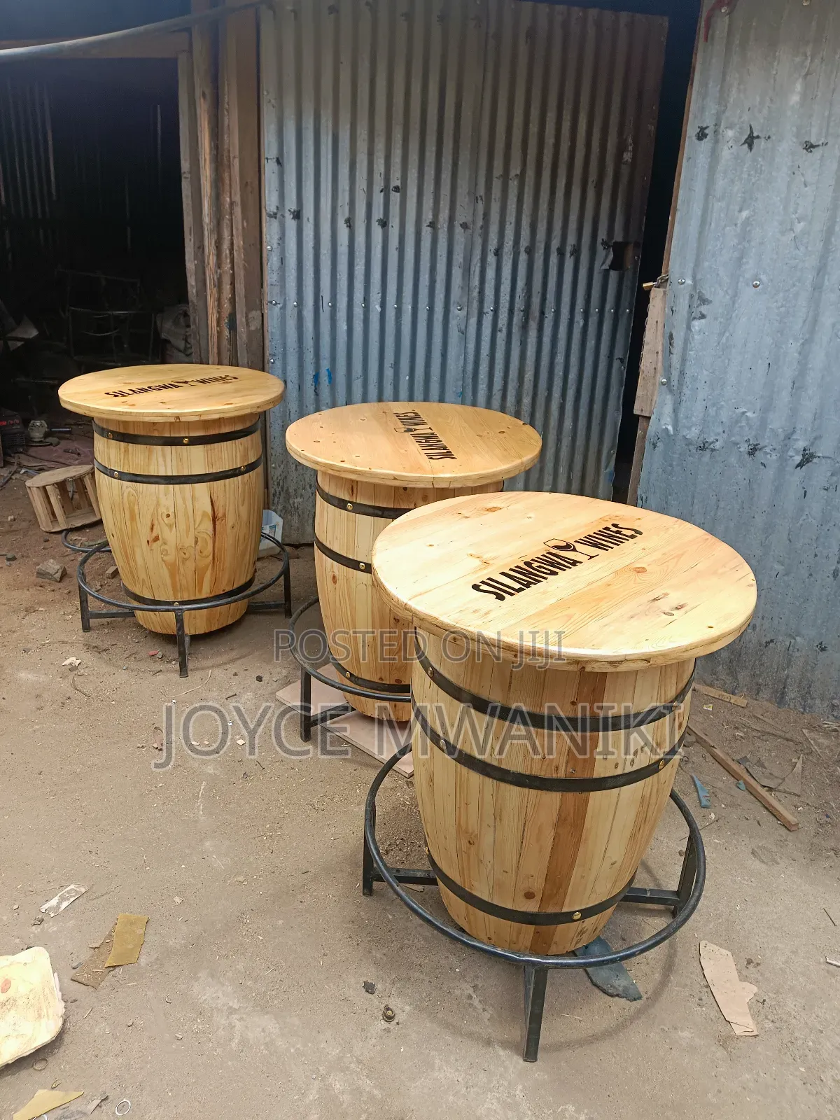 Branded Barrel Bar Tables 