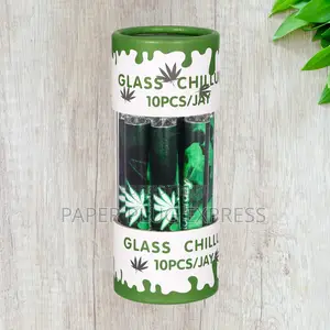 Straight Chillum Glass Pipes – 10pcs Bulk Jar for Smooth Sessions