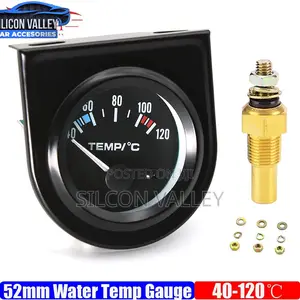 Car Digital and Analog Engine Tempature Gauge 52mm