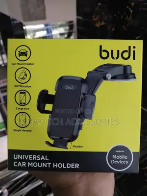 Budi Sunction Cup Universal Secure Adjustable Phone Holder for Car.