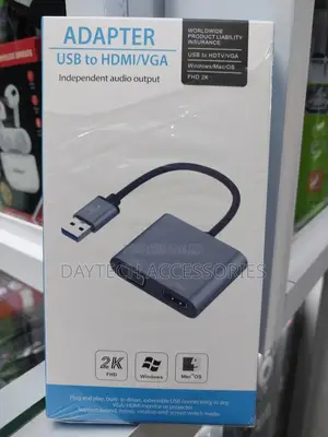 Usb 3.0 to Hdmi + Vga 2 in 1 Converter Adapter.