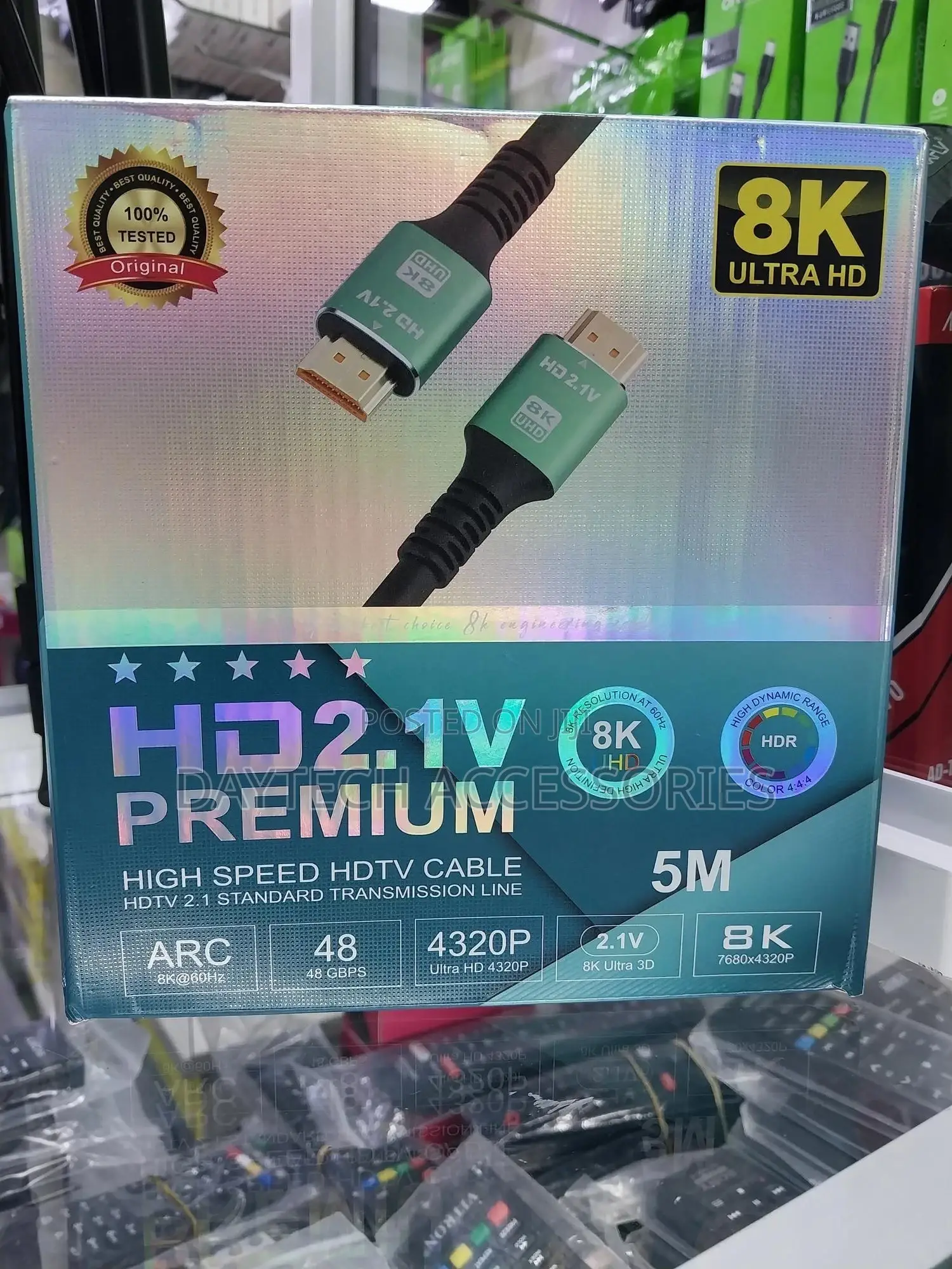 Hdmi 2.1 Premium Cable 48gbps 60hz Ultra Hd 5 Meters.