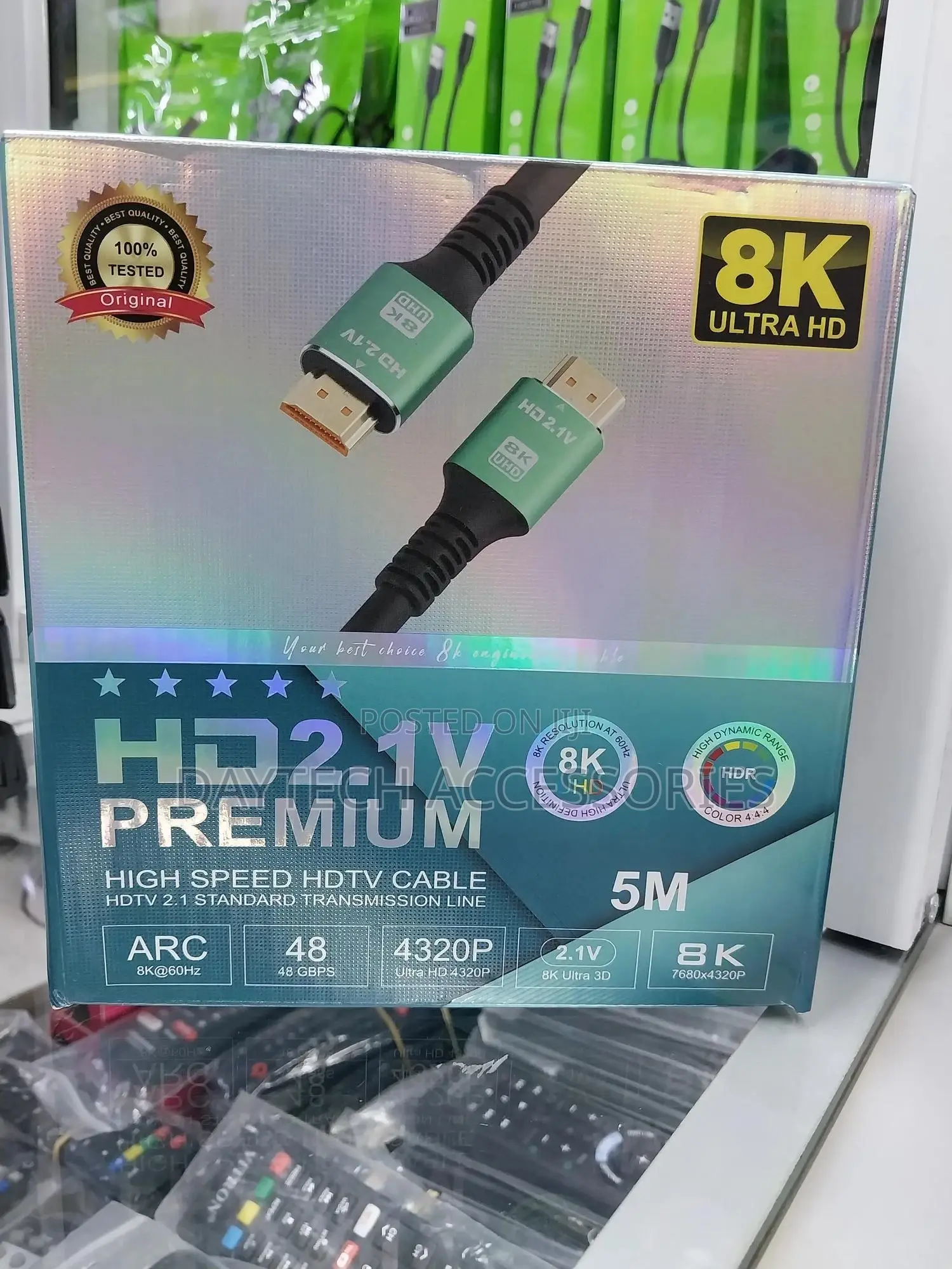 Hdmi 2.1 Premium Cable 48gbps 60hz Ultra Hd 5 Meters.