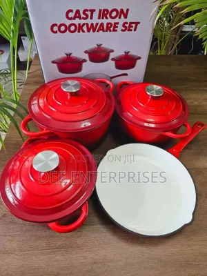 7pcs Enamel Cast Iron Cooking Pots