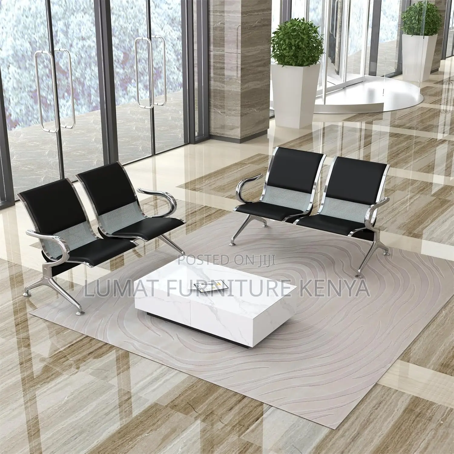 2 Link Seater Padded Waiting Bench
