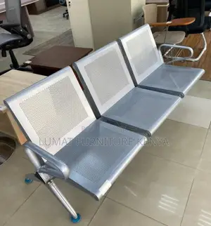 Unpadded 3 Link Office Waiting Bench
