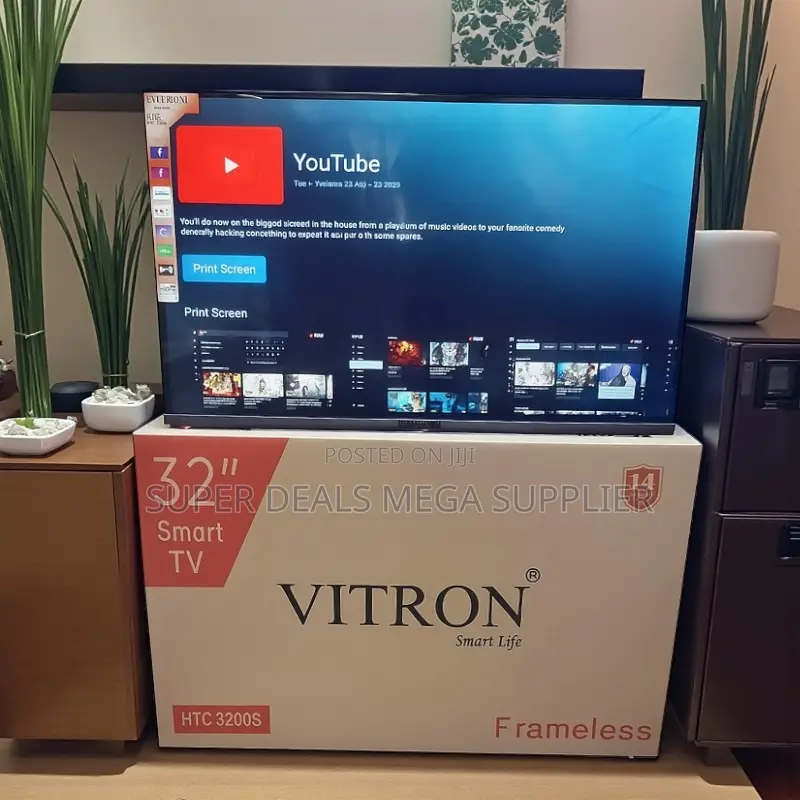 Vitron 32 Inch Smart Android Frameless Led Tv Internet Ready