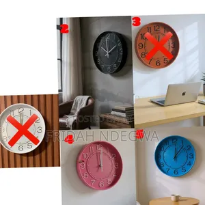 *Solid Colour Silent Wall Clocks
