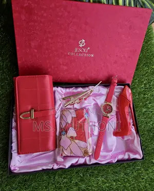 Gift Set for Her ; Perfume Wallet ,Timepiece Hair Clip
