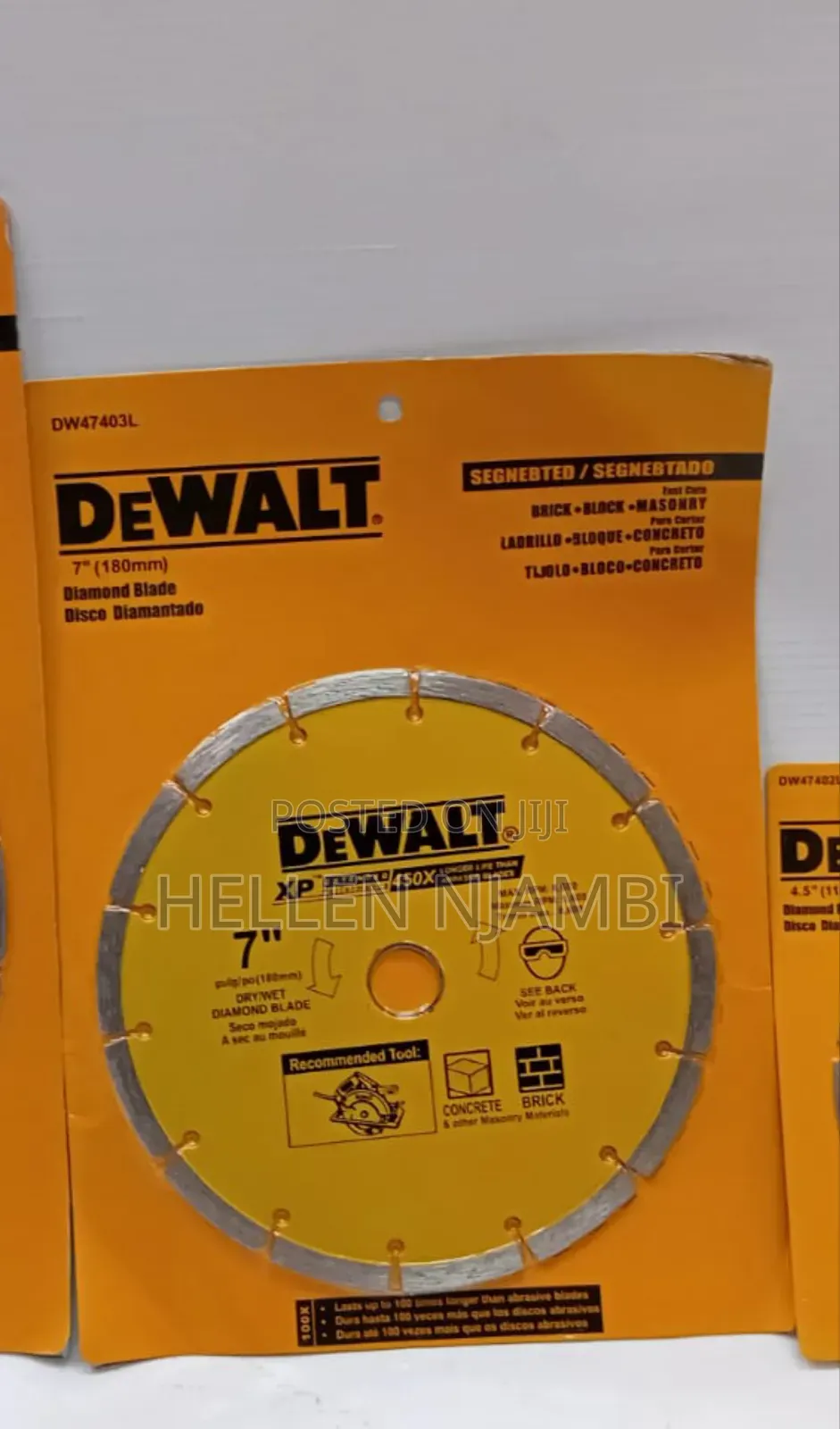 Dewalt 7" Diamond Circular Saw Blade