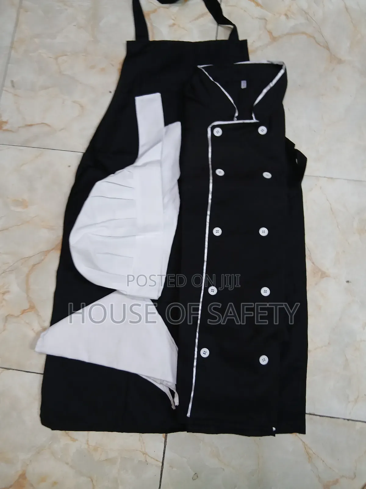 White and Black Chef Uniforms Unisex