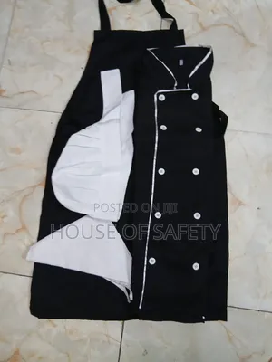 White and Black Chef Uniforms Unisex