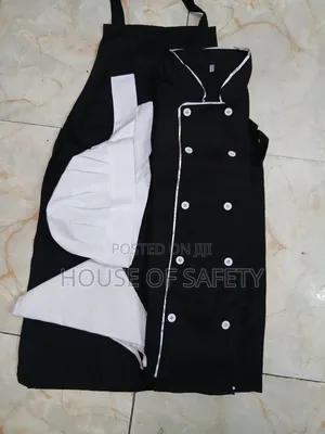 White and Black Chef Uniforms Unisex