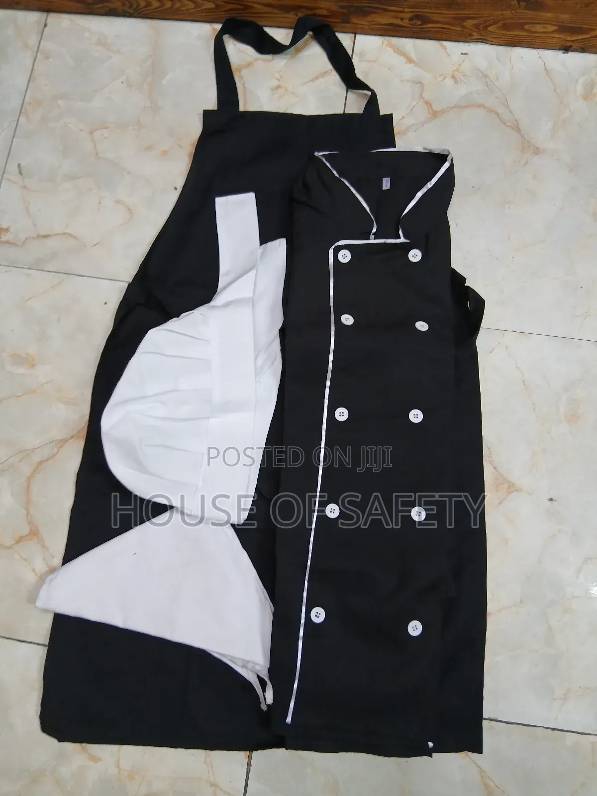 White and Black Chef Uniforms Unisex