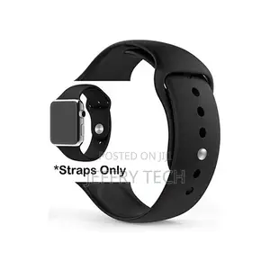 Bussdik Black Silicone Watch Band Made to Fit 42 44mm Apple Watch