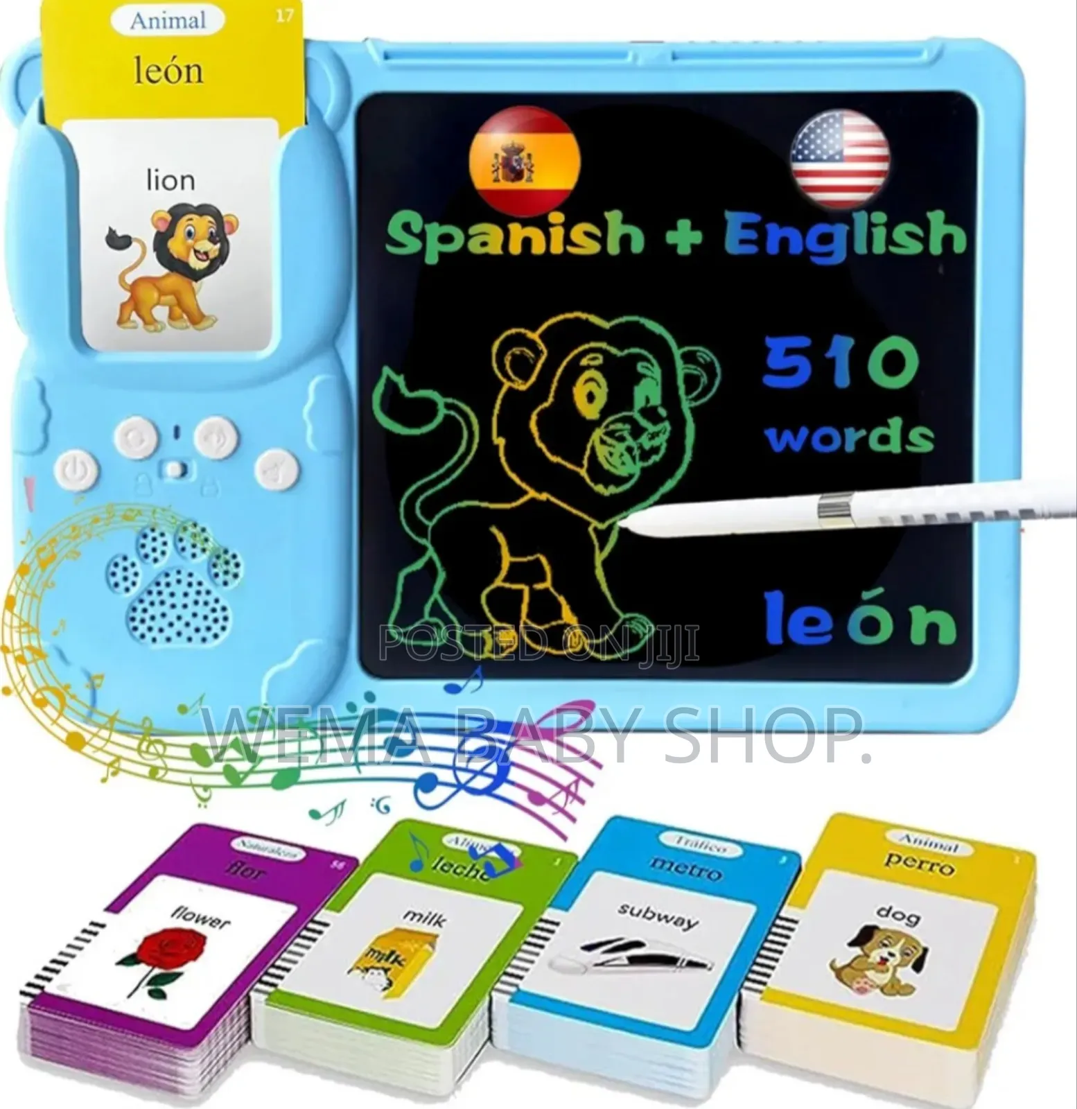 Kids Card Reader With a Writing LCD Pad
