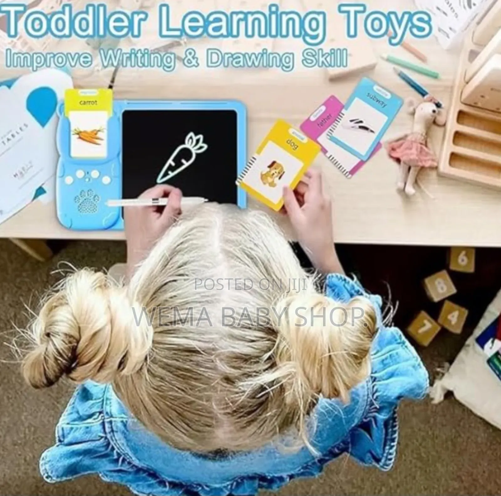 Kids Card Reader With a Writing LCD Pad
