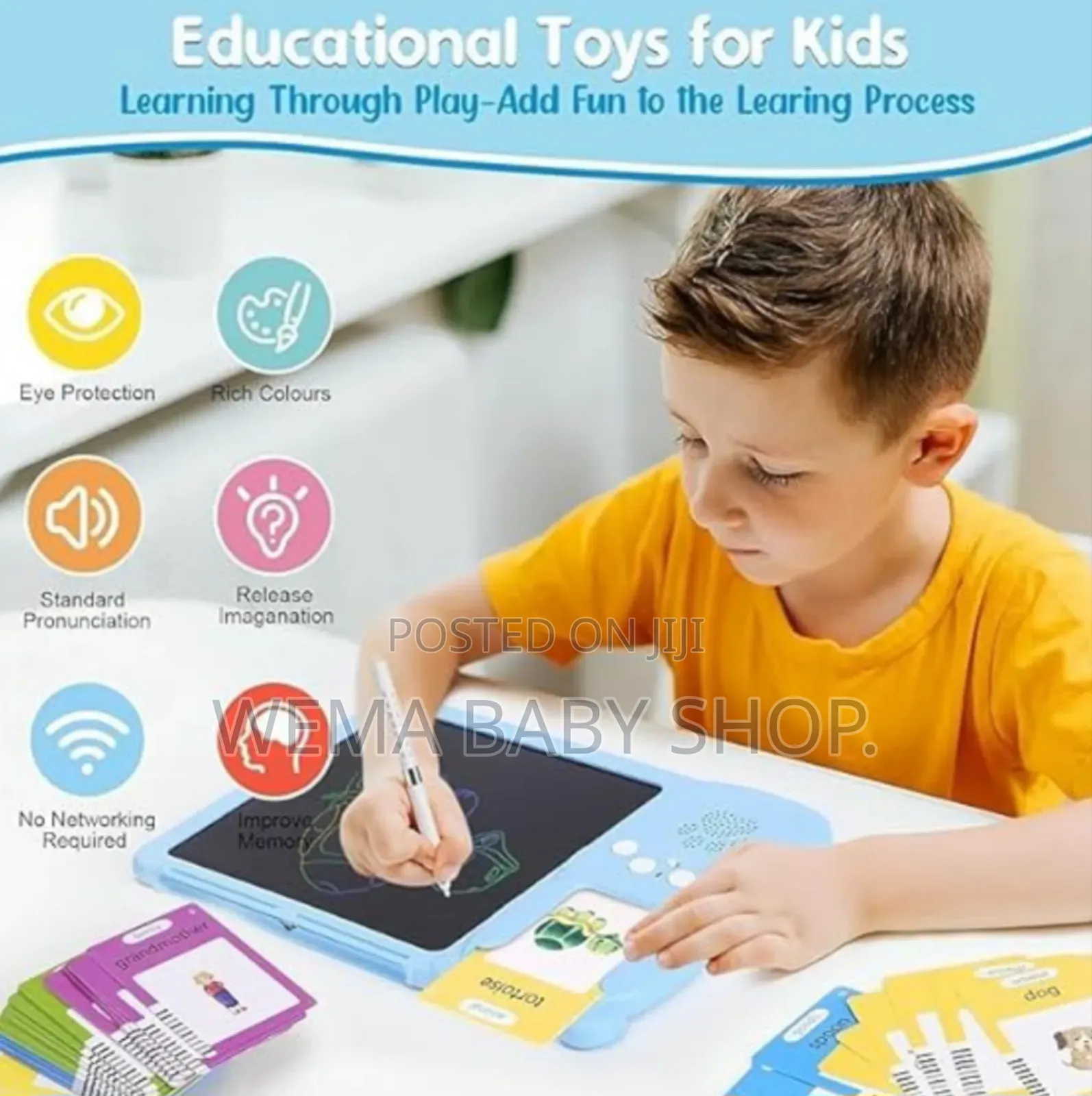 Kids Card Reader With a Writing LCD Pad