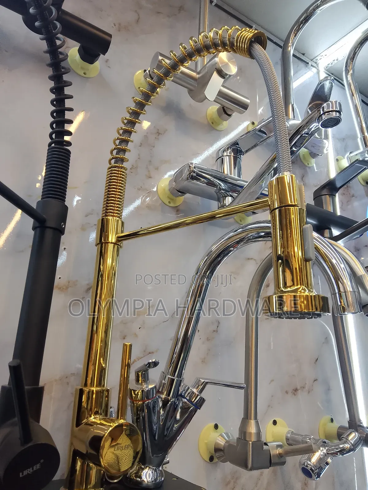 Lirlee Gold Pull Out Kitchen Mixer