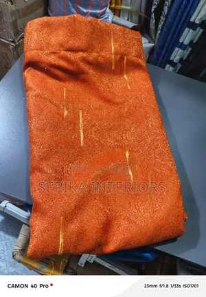 Orange Curtains Curtains Environmental Friendly Approved