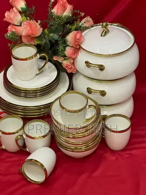27 PCS Ceramic Gold Line Dinner Set