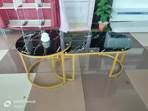 Black Marble Coffee Table(Glass Effect )